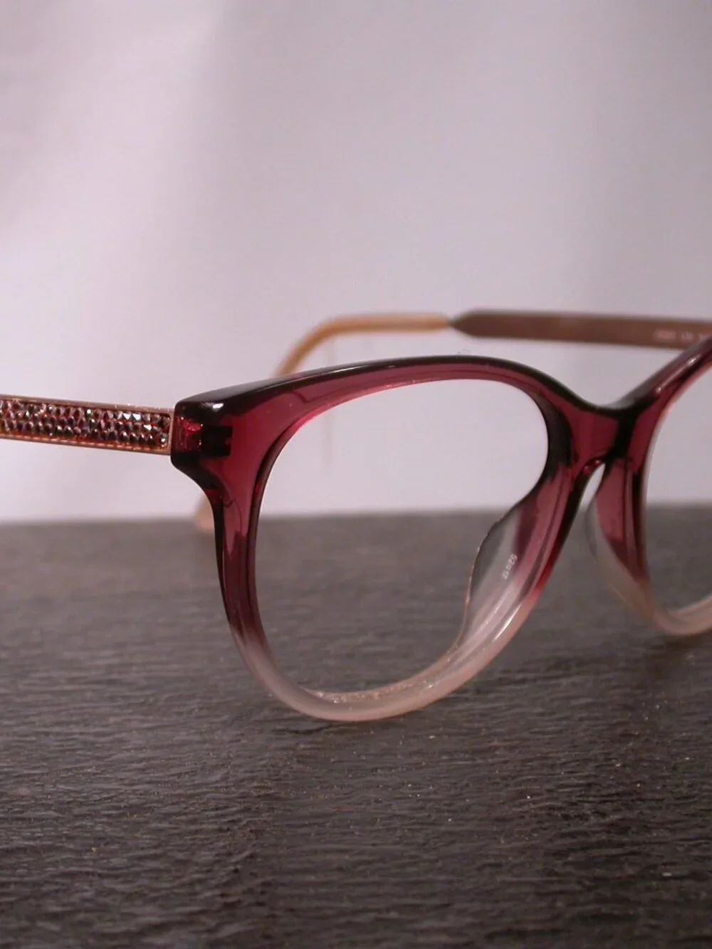 Authentic Jimmy Choo clear Gem Gold Eyeglasses Frames Made in Italy